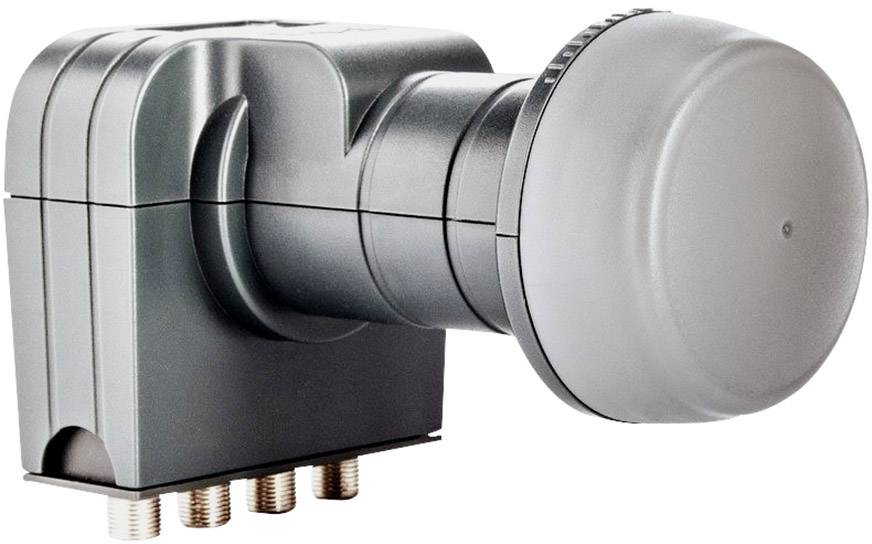 fuba DEK 417 Quattro-LNB Teilnehmer-Anzahl: 4 Feedaufnahme: 40 mm mit Switch Grau