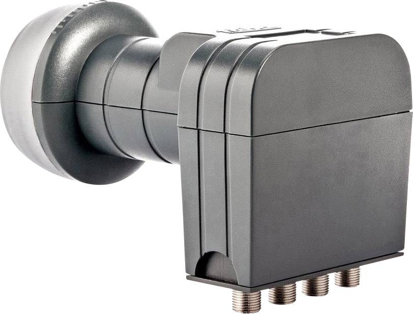 fuba DEK 417 Quattro-LNB Teilnehmer-Anzahl: 4 Feedaufnahme: 40 mm mit Switch Grau