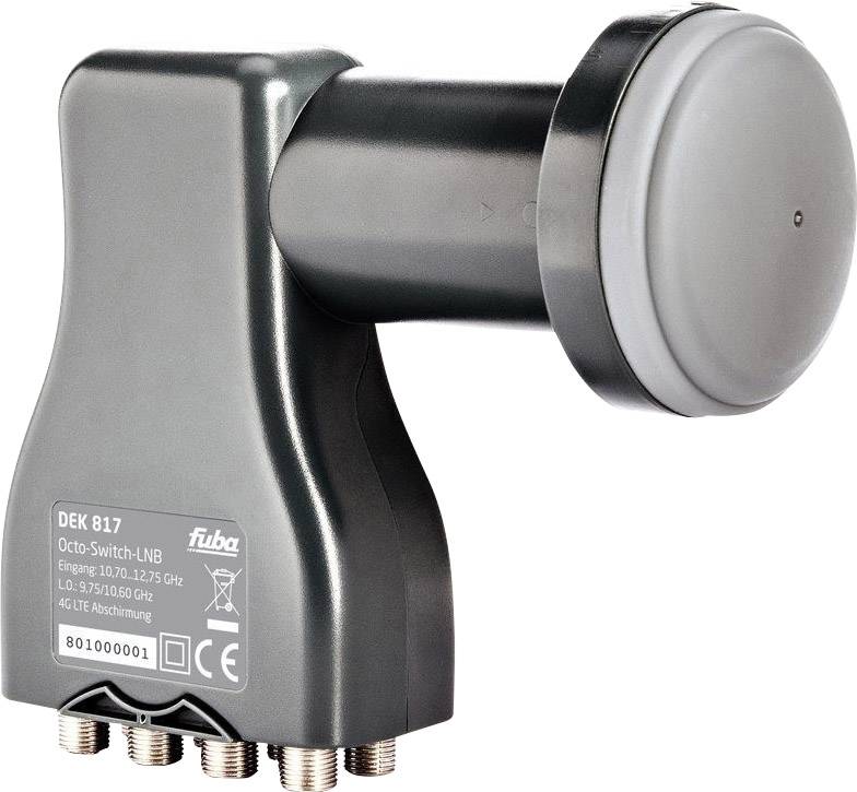 Fuba DEK 817 Octo-LNB Teilnehmer-Anzahl: 8 Feedaufnahme: 40 mm Grau