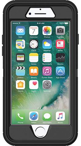 Otterbox Defender Outdoorcase Apple iPhone 7, iPhone 8 Schwarz, Schwarz Staubdicht, Stoßfest 77-56603