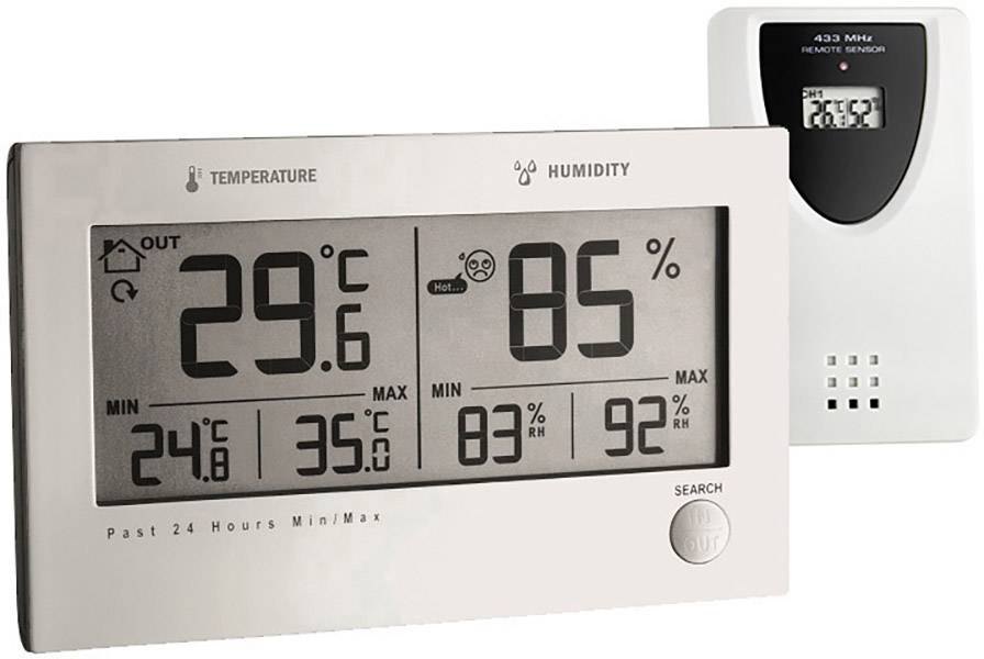 TFA Dostmann TWIN PLUS Thermo-/Hygrometer Silber 30.3049