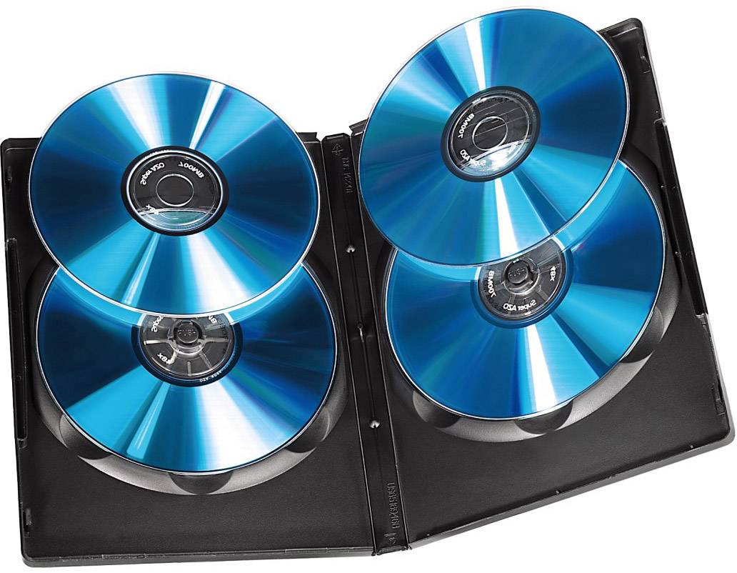 Hama DVD Hülle 00051186 4 CDs/DVDs/Blu-rays Schwarz Polypropylen 5St.