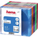Hama Etui à CD Slim 00051166 1 CD/DVD/Blu-Ray bleu transparent, orange transparent, violet transparent, vert transparent, rouge