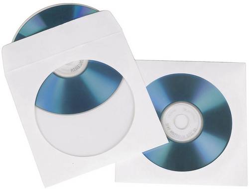 Hama CD Hülle 00062671 1 CD/DVD/Blu-Ray Weiß Papier 50 St.