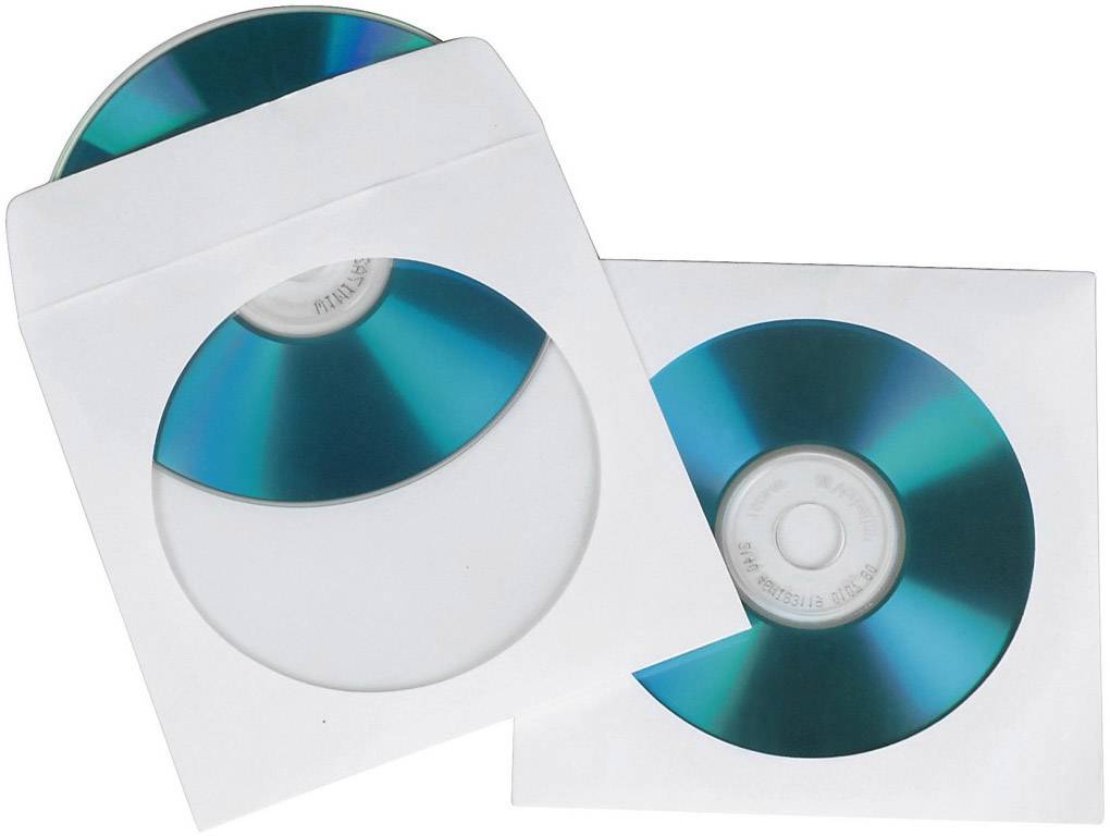 Hama CD Hülle 00062672 1 CD/DVD/Blu-Ray Weiß Papier 100St.