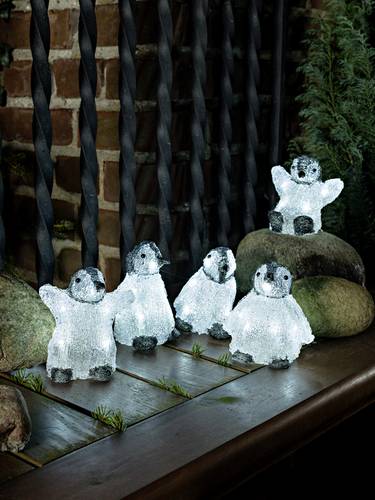 Konstsmide 6266-203 Acryl-Figur Baby-Pinguin 5er Set LED