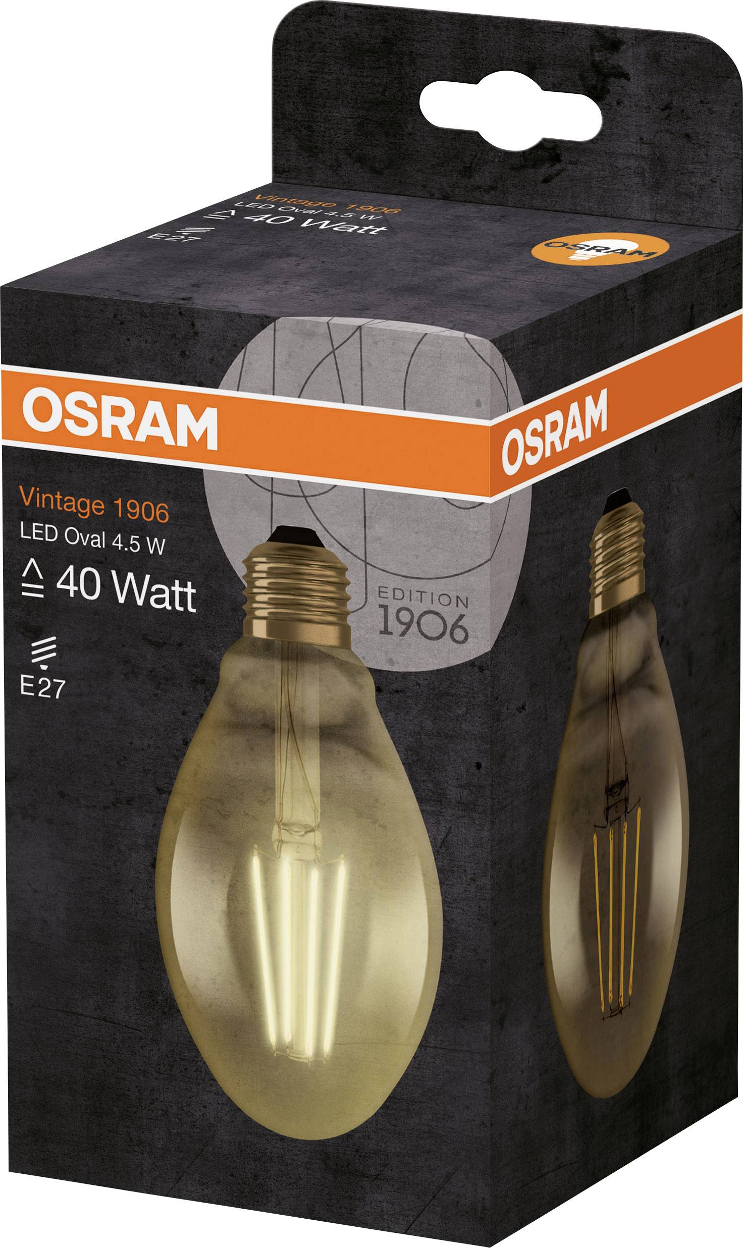 OSRAM 4058075091979 LED EEK E (A - G) E27 Ellipse 4 W = 40 W Warmweiß (Ø x L) 75 mm x 75 mm 1 St.