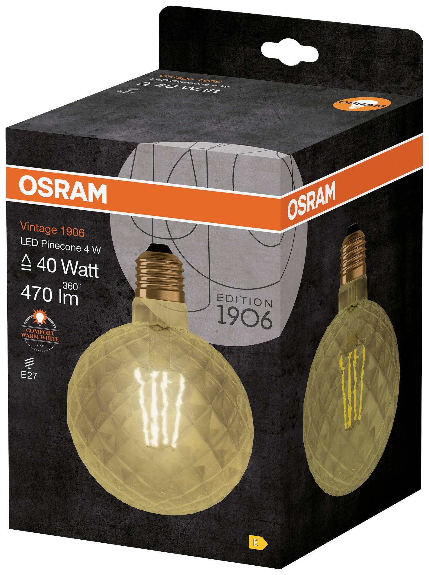 OSRAM HOMELIGHTING 4058075092037 LED EEK E (A - G) E27 Globeform 4 W = 40 W Warmweiß (Ø x L) 125 mm x 125 mm 1 St.