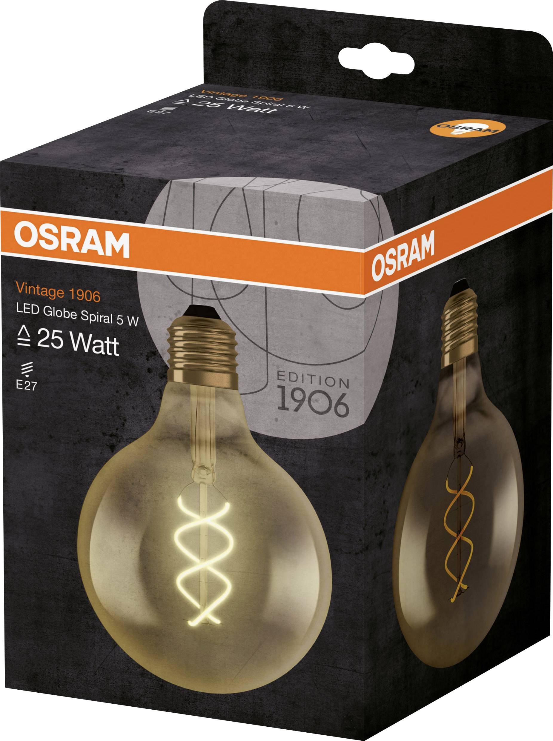 OSRAM 4058075092136 LED EEK G (A - G) E27 Globeform 4 W = 28 W Warmweiß (Ø x L) 124 mm x 168 mm 1 St.