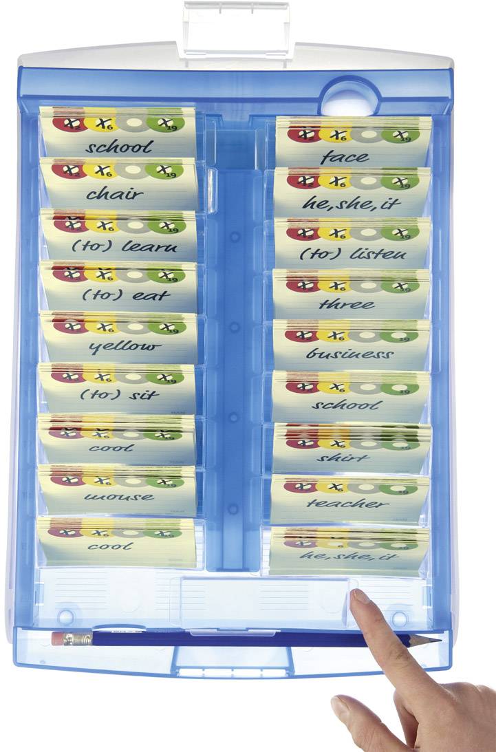 HAN CROCO 9988-693 Lernkartei Grau transluzent max. Anzahl der Karten: 2.000 Karten DIN A8 quer