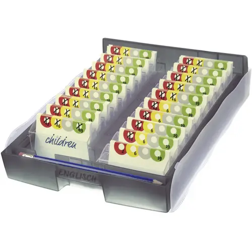 HAN CROCO 9988-693 Lernkartei Grau transluzent max. Anzahl der Karten: 2.000 Karten DIN A8 quer HAN CROCO 9988-693 Lernkartei Grau transluzent max. Anzahl der Karten: 2.000 Karten DIN A8 quer