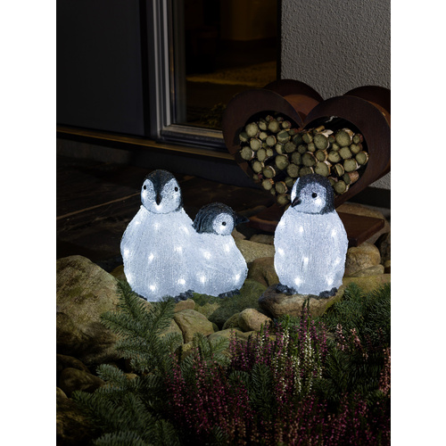 Konstsmide 6270-203 Acryl-Figur EEK: F (A - G) Pinguin 3er Set Kaltweiß LED Weiß