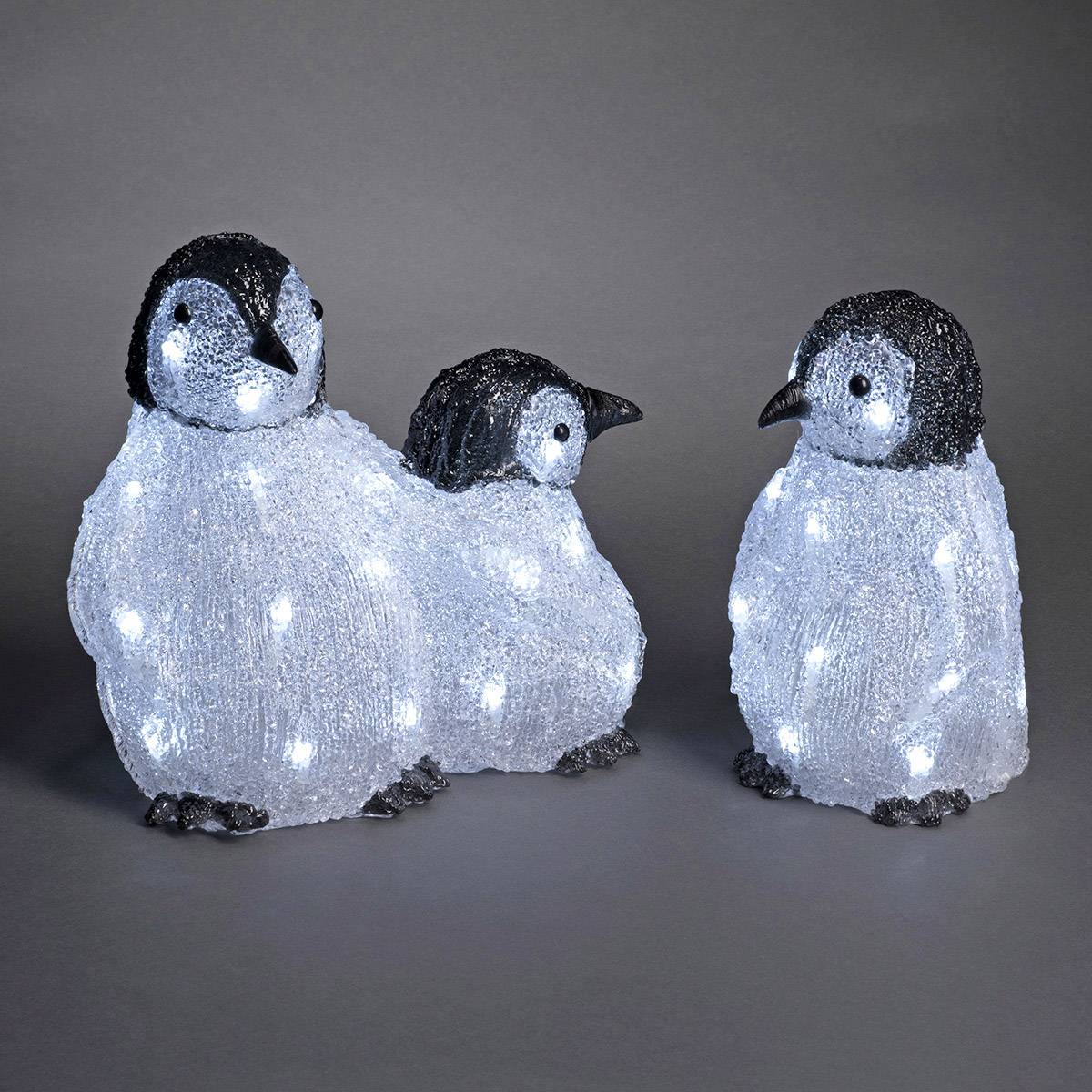 Konstsmide 6270-203 Acryl-Figur EEK: F (A - G) Pinguin 3er Set Kaltweiß LED Weiß