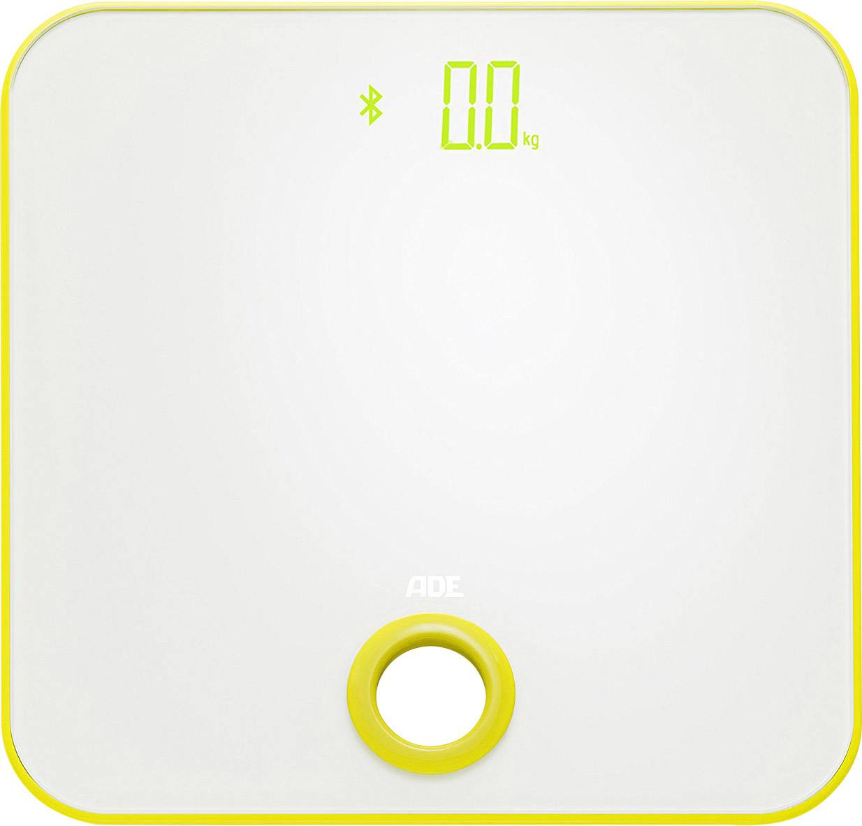 Digitale Personenwaage Bluetooth ADE BE 1614 FITvigo Wägebereich (max.)=180 kg Weiß, Zitronengelb