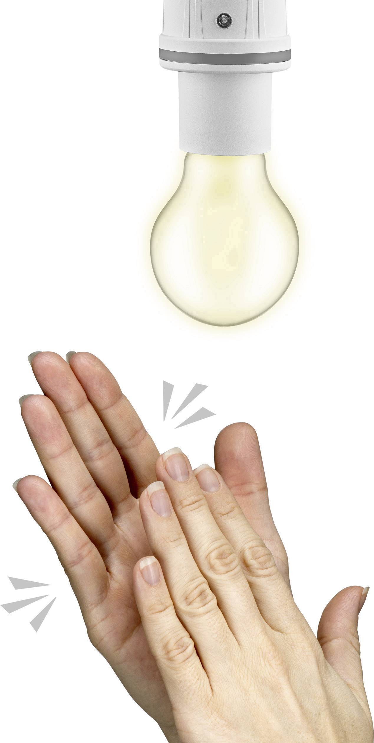 Goobay 55500 Lampenfassung E27 230 V 20 W mit Akustiksensor