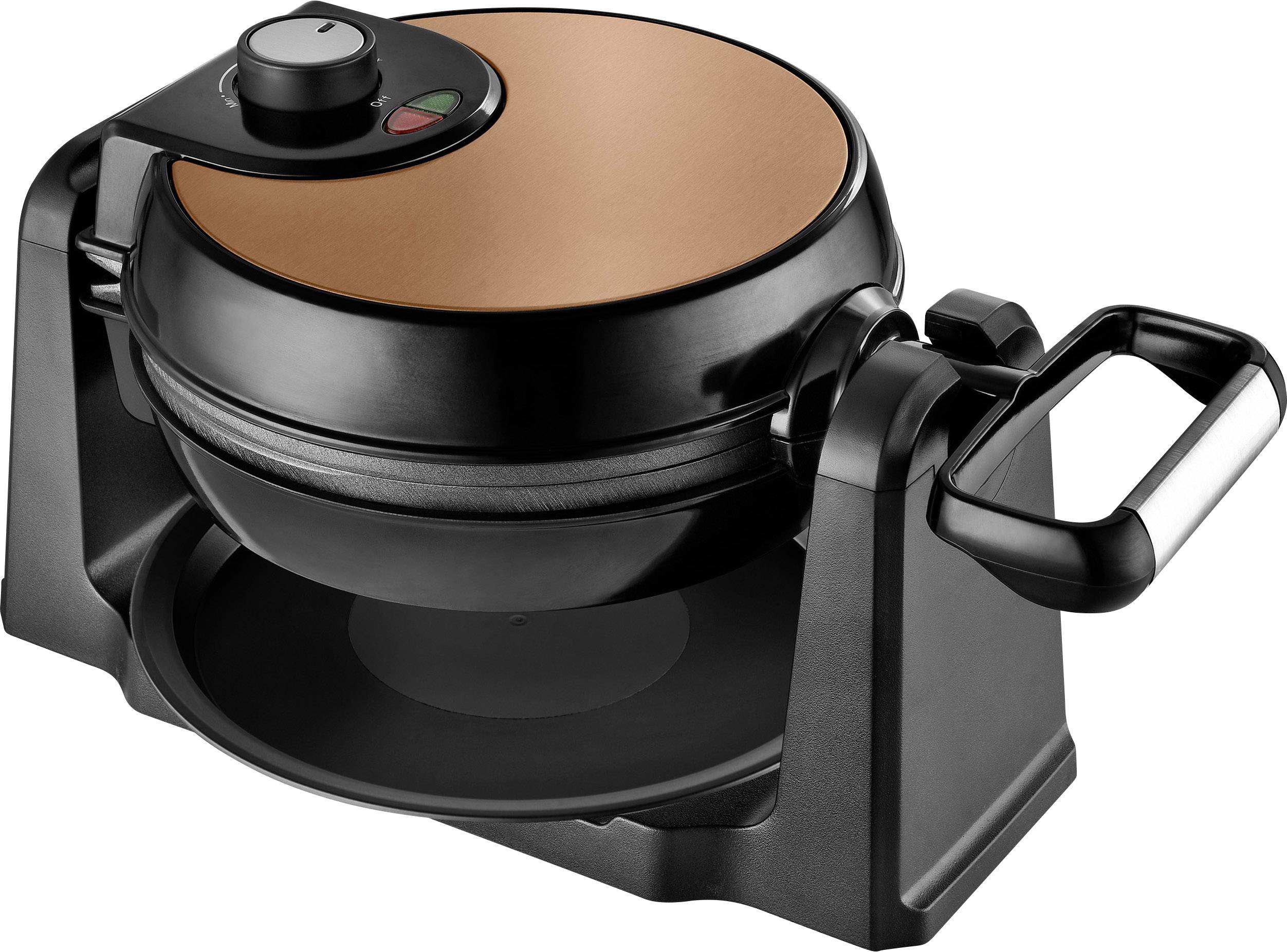 TKG Team Kalorik TKG WM 1050 CO Waffeleisen klappbar, Temperaturvorwahl Kupfer