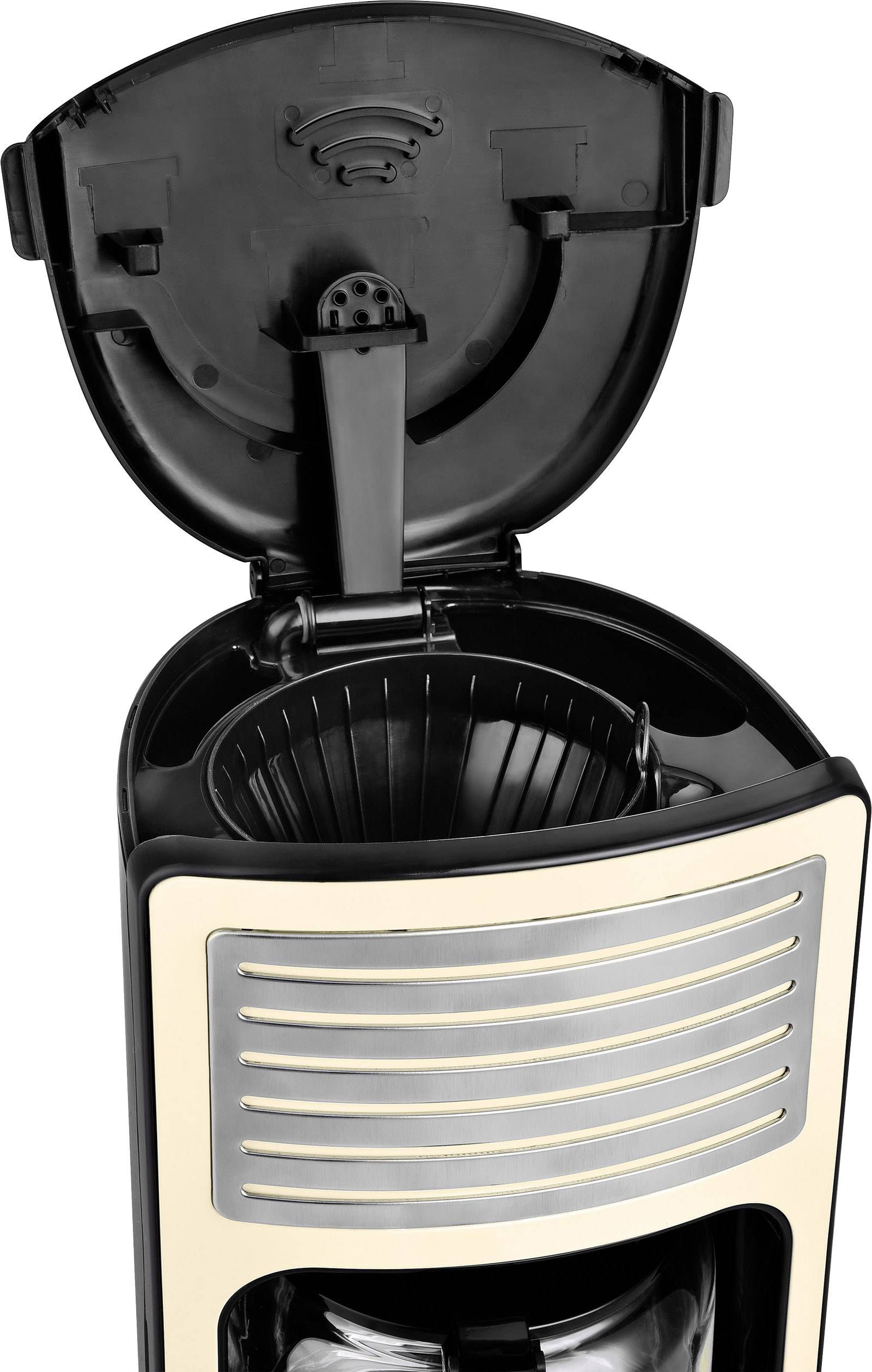 TKG Team Kalorik TKG CM 2500 Kaffeemaschine Creme-Weiß Fassungsvermögen Tassen=15 Glaskanne