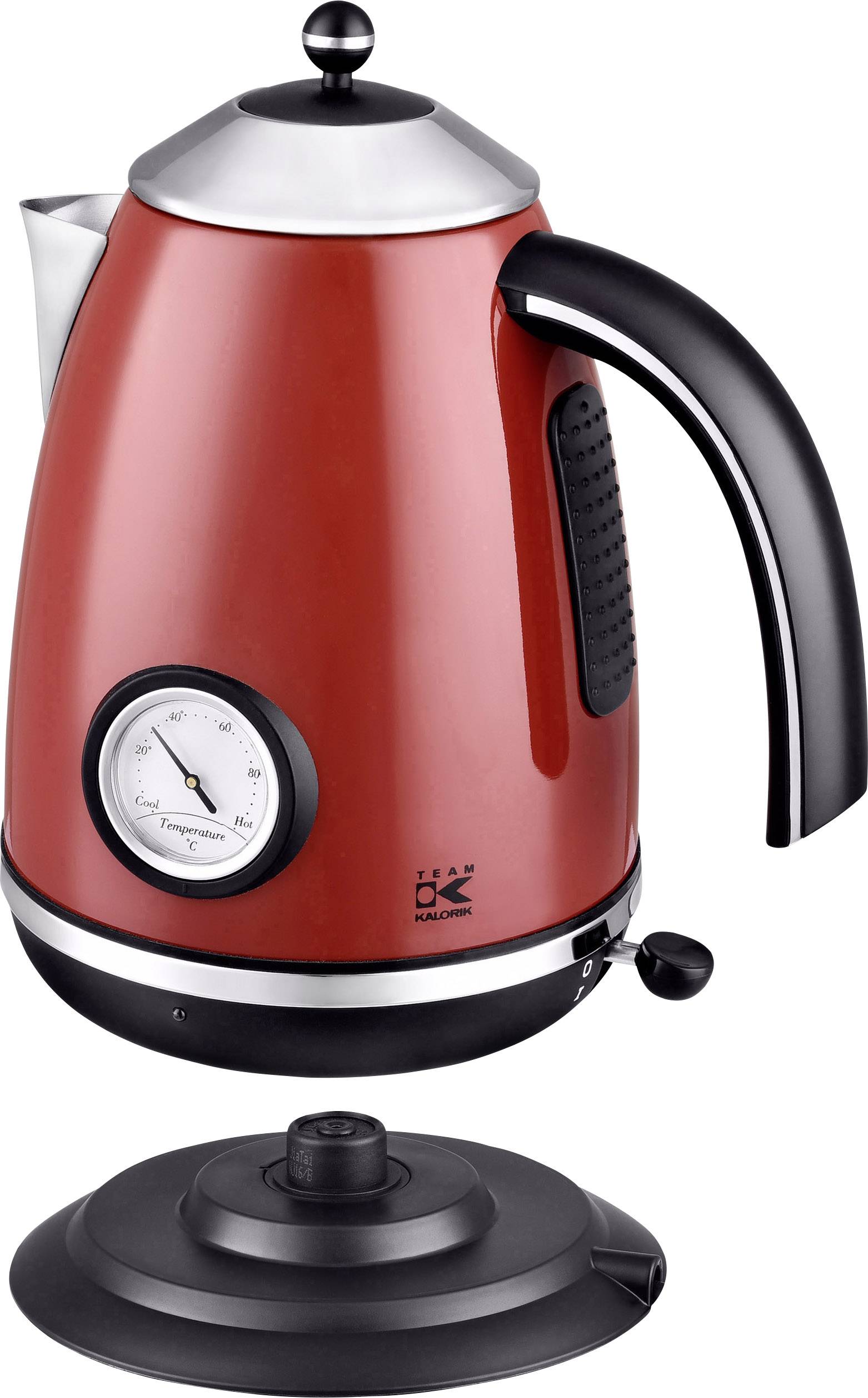 TKG Team Kalorik TKG JK 1046 R Wasserkocher Rot Fassungsvermögen: 1.7 l