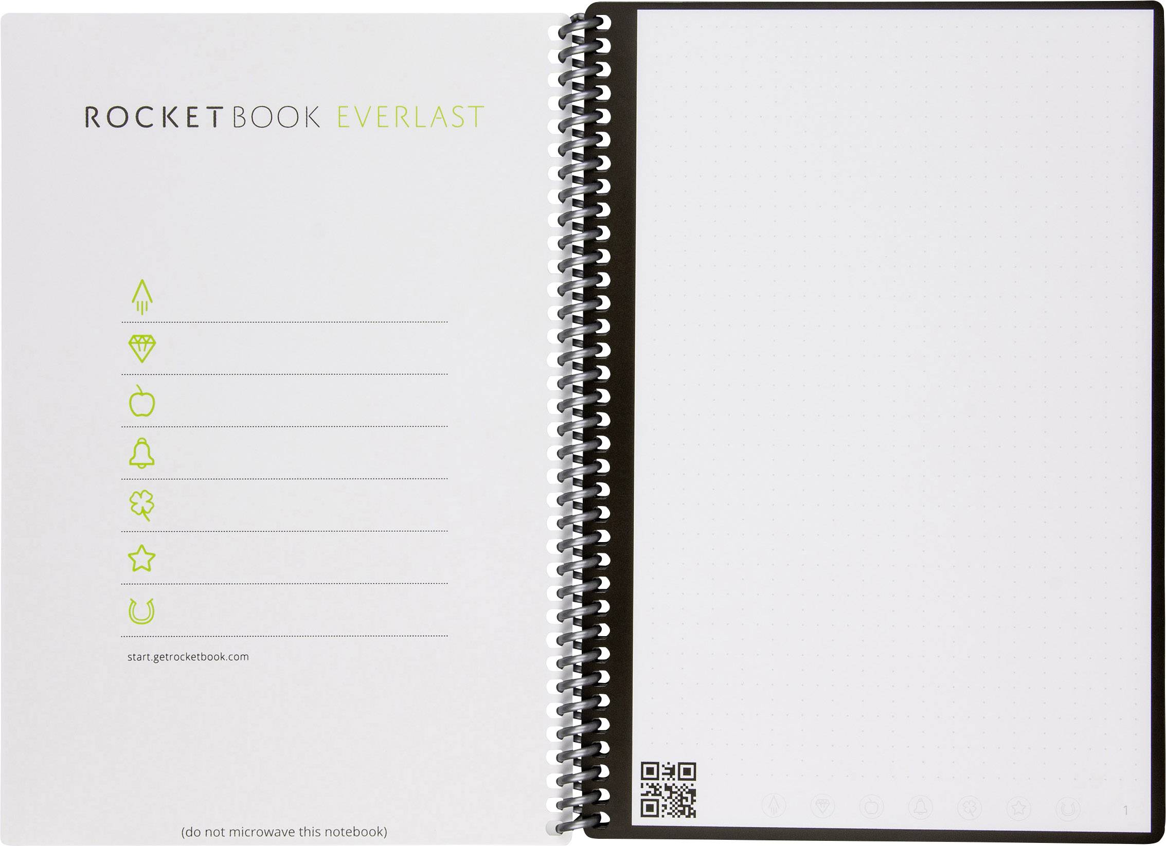 ROCKETBOOK Notizbuch Everlast Standard 215,9 x 279,4mm Infinity Schwarz EVR-L-R