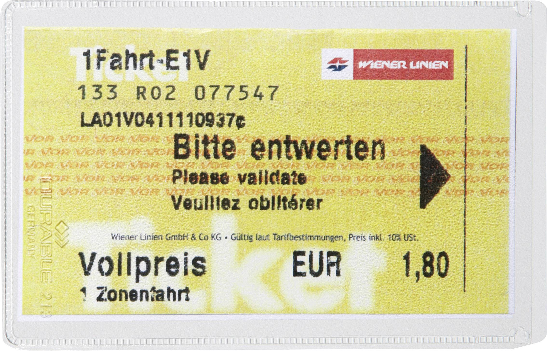 Fahrschein der Wiener Linien zur Entwertung. Text: 'Bitte entwerten'. Preis: 1,80 EUR. Fahrkarte für 2 Zonen.
