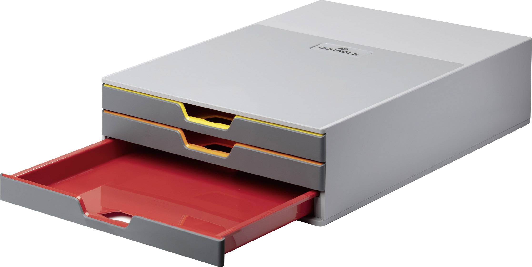 Durable VARICOLOR 3 - 7603 760327 Schubladenbox Grau DIN A4, DIN C4, Folio, Letter Anzahl der Schubfächer: 3