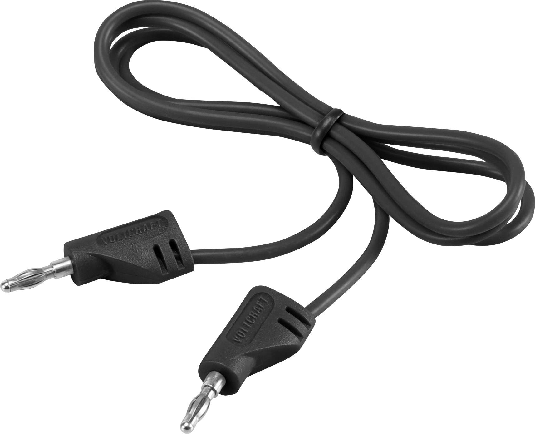 VOLTCRAFT MSB-200 Messleitung Lamellenstecker 2mm Lamellenstecker 2mm 0.60m Schwarz 1St.