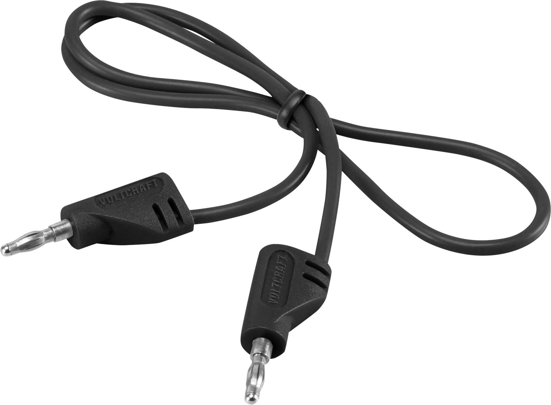 VOLTCRAFT MSB-200 Messleitung Lamellenstecker 2mm Lamellenstecker 2mm 30.00cm Schwarz 1St.