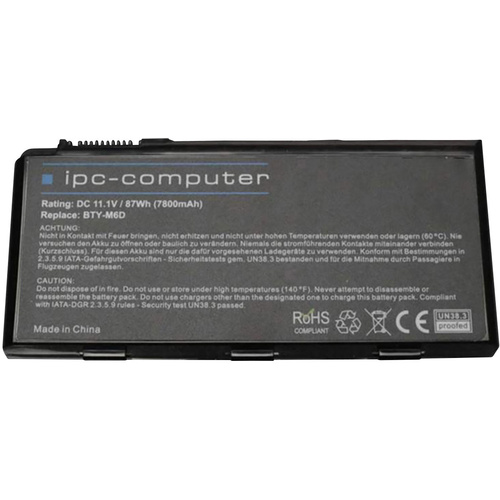 Ipc-computer Notebook-Akku BTY-M6D Replace 11.1V 7800 mAh MSI