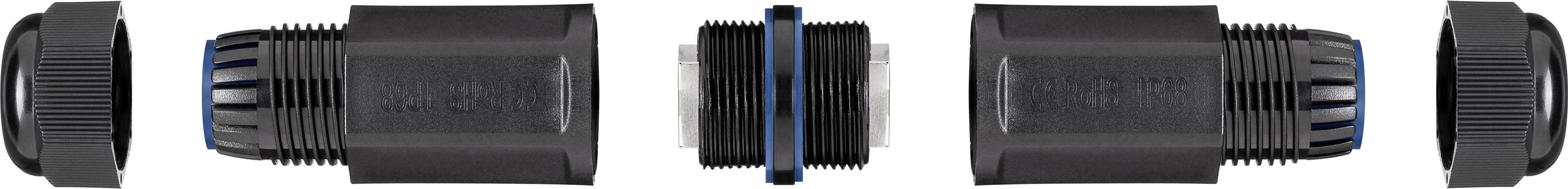 Goobay RJ45 Netzwerk Adapter CAT 6 [1x RJ45-Buchse 8p8c - 1x RJ45-Buchse 8p8c] Schwarz