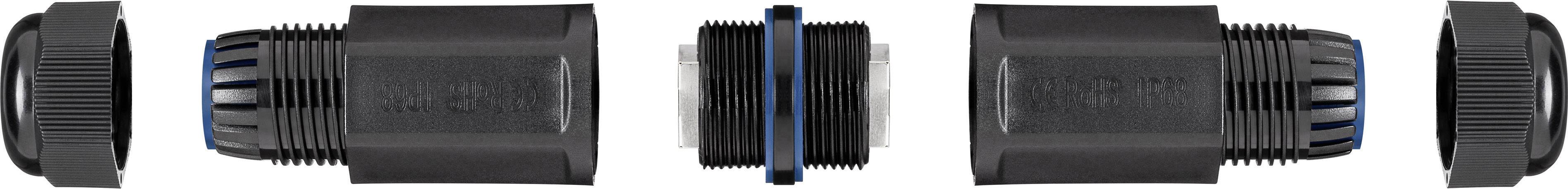 Goobay RJ45 Netzwerk Adapter CAT 6 [1x RJ45-Buchse 8p8c - 1x RJ45-Buchse 8p8c] Schwarz