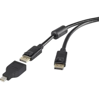 Renkforce Mini-DisplayPort / DisplayPort Adapterkabel Mini DisplayPort Stecker, DisplayPort Stecker Renkforce Mini-DisplayPort / DisplayPort Adapterkabel Mini DisplayPort Stecker, DisplayPort Stecker