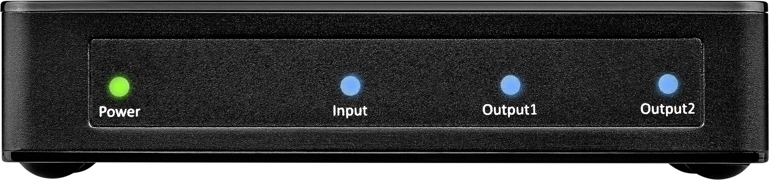 SpeaKa Professional HSP460-12 2 Port HDMI-Splitter Ultra HD-fähig 3840 x 2160 Pixel Schwarz