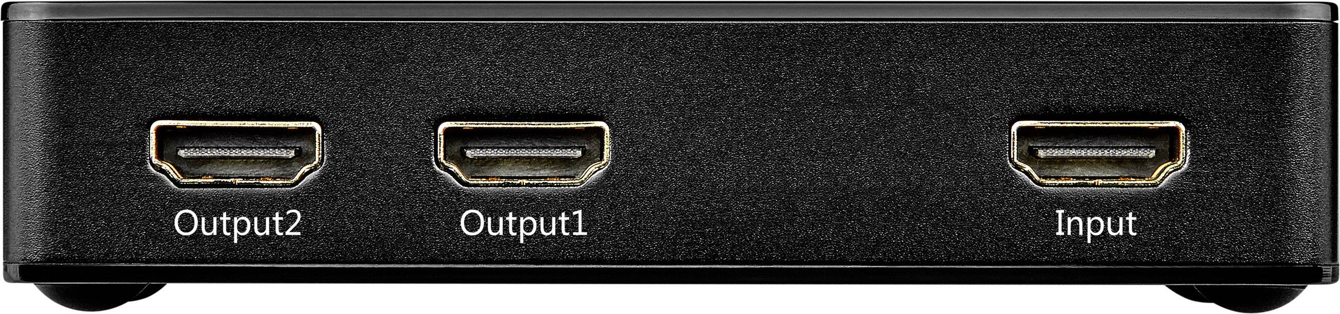 SpeaKa Professional HSP460-12 2 Port HDMI-Splitter Ultra HD-fähig 3840 x 2160 Pixel Schwarz