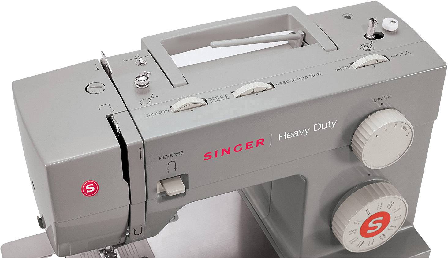 Singer Freiarmnähmaschine Heavy Duty 4423 Weiß, Grau