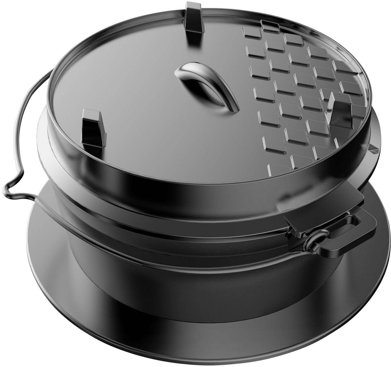 tepro Garten 8230 Dutch-Oven Guss Grillrost Einleger Schwarz