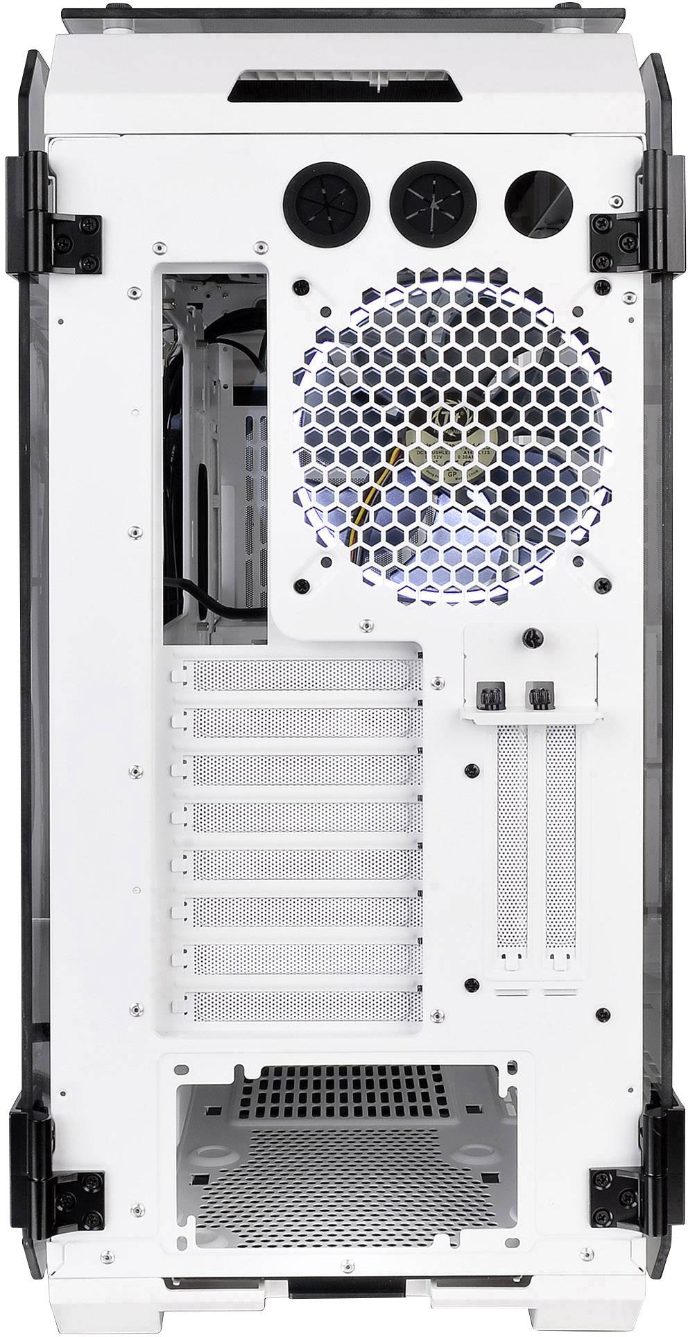 Thermaltake View 71 Tempered Glass Full Tower PC-Gehäuse Weiß 2 Vorinstallierte LED Lüfter, LCS Kompatibel, Seitenfenster