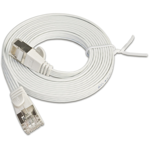 Slim Wirewin PKW-STP-SLIM-KAT6 0.5 WS RJ45 Netzwerkkabel, Patchkabel CAT 6 U/FTP 0.50m Weiß flach 1St.