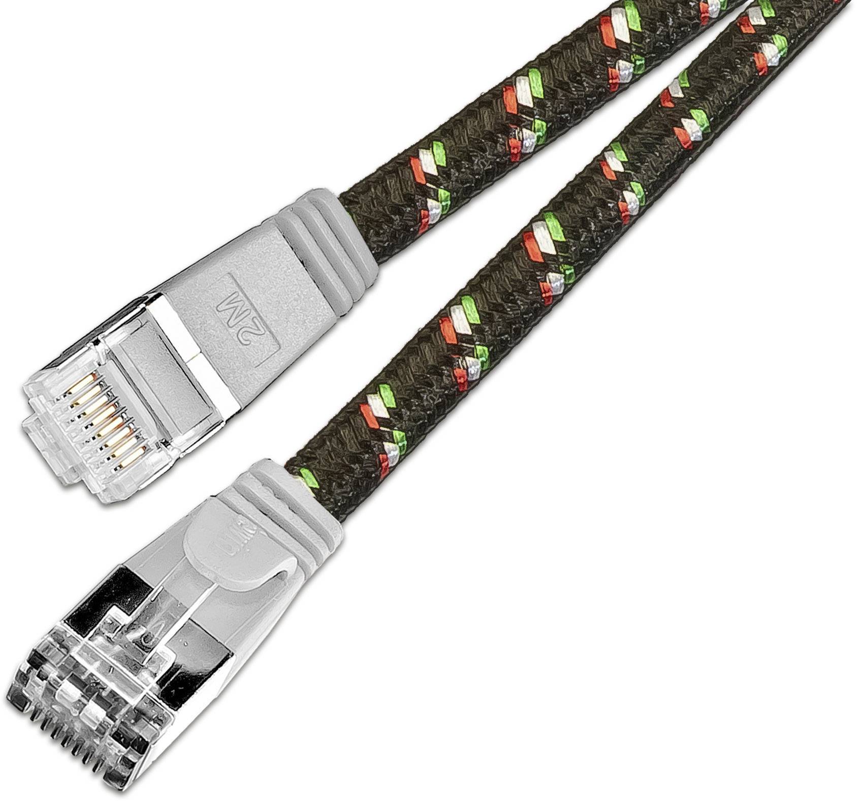 Slim Wirewin PKW-TOUGH-STP-K6 0.5 RJ45 Netzwerkkabel, Patchkabel CAT 6 U/FTP 0.50 m Grau flach 1 St.