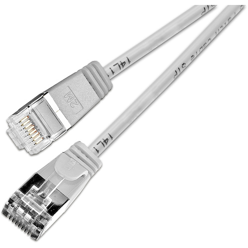 Slim Wirewin PKW-LIGHT-STP-K6 0.5 RJ45 Netzwerkkabel, Patchkabel CAT 6 U/FTP 0.50m Grau 1St.