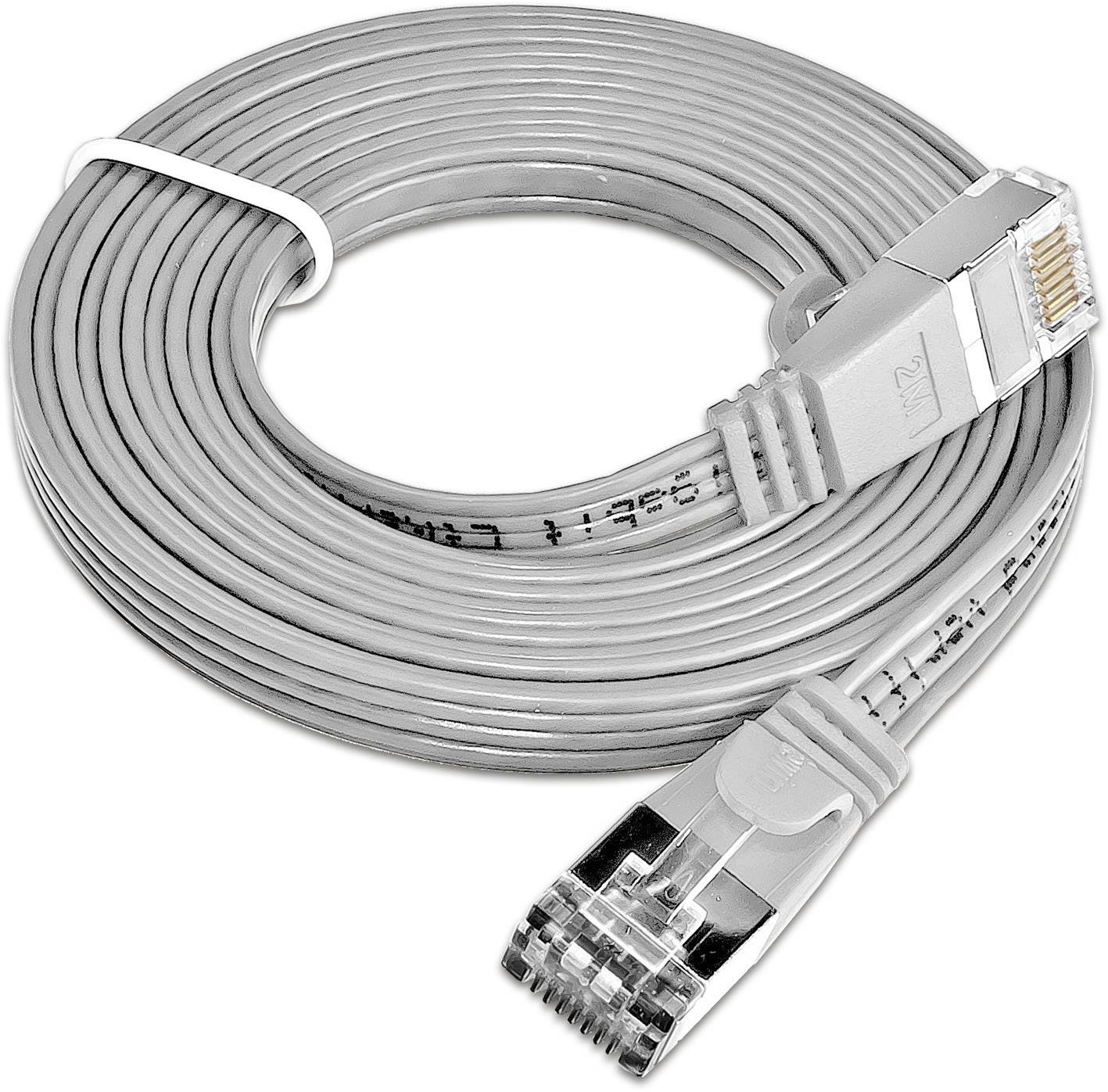 Slim Wirewin PKW-STP-SLIM-KAT6 0.5 RJ45 Netzwerkkabel, Patchkabel CAT 6 U/FTP 0.50 m Grau flach 1 St.