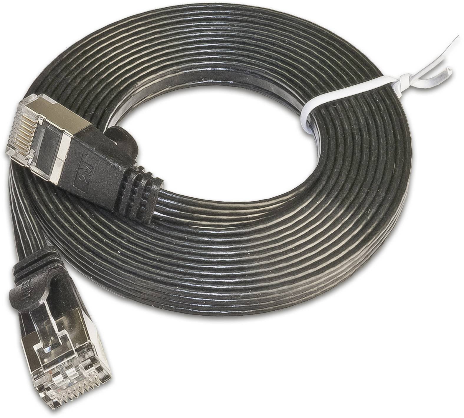 Slim Wirewin PKW-STP-SLIM-KAT6 3.0 SW RJ45 Netzwerkkabel, Patchkabel CAT 6 U/FTP 3.00 m Schwarz flach 1 St.