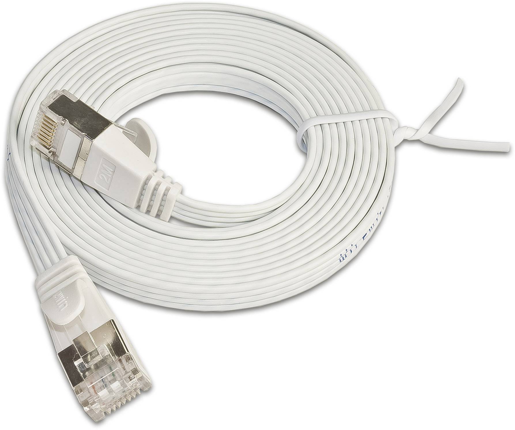 Slim Wirewin PKW-STP-SLIM-KAT6 3.0 WS RJ45 Netzwerkkabel, Patchkabel CAT 6 U/FTP 3.00m Weiß flach 1St.