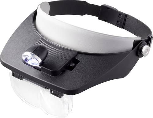 TOOLCRAFT TO-5137803 Kopflupe mit LED-Beleuchtung Vergrößerungsfaktor: 1.2 x, 1.8 x, 2.5 x, 3.5 x L