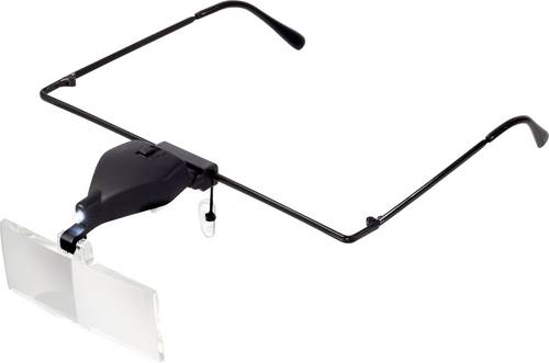 TOOLCRAFT TO-5137812 Lupenbrille mit LED-Beleuchtung Vergrößerungsfaktor: 1.5 x, 2.5 x, 3.5 x Linse