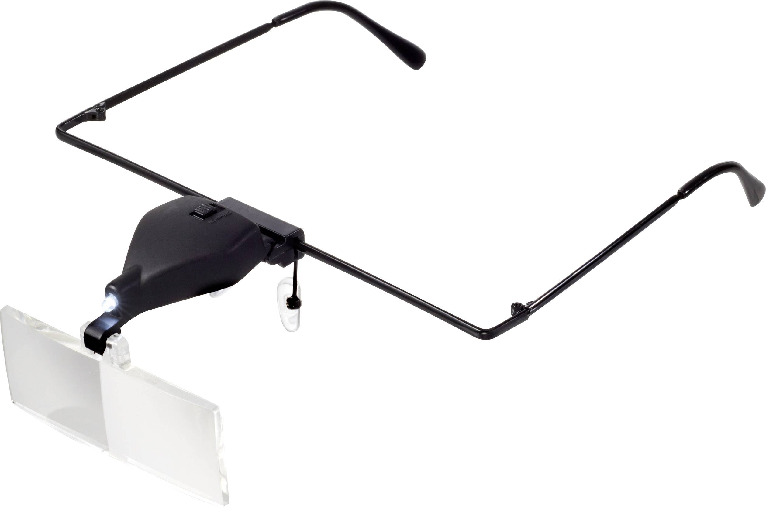 TOOLCRAFT TO-5137812 Lupenbrille mit LED-Beleuchtung Vergrößerungsfaktor: 1.5 x, 2.5 x, 3.5 x Linse