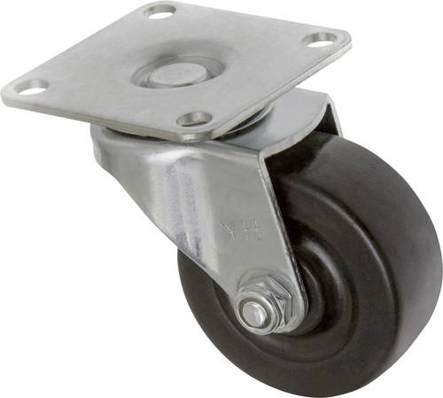TOOLCRAFT TO-5137884 Lenkrolle mit Anschraubplatte 50 mm Gummi Tragfähigkeit (max.): 50 kg