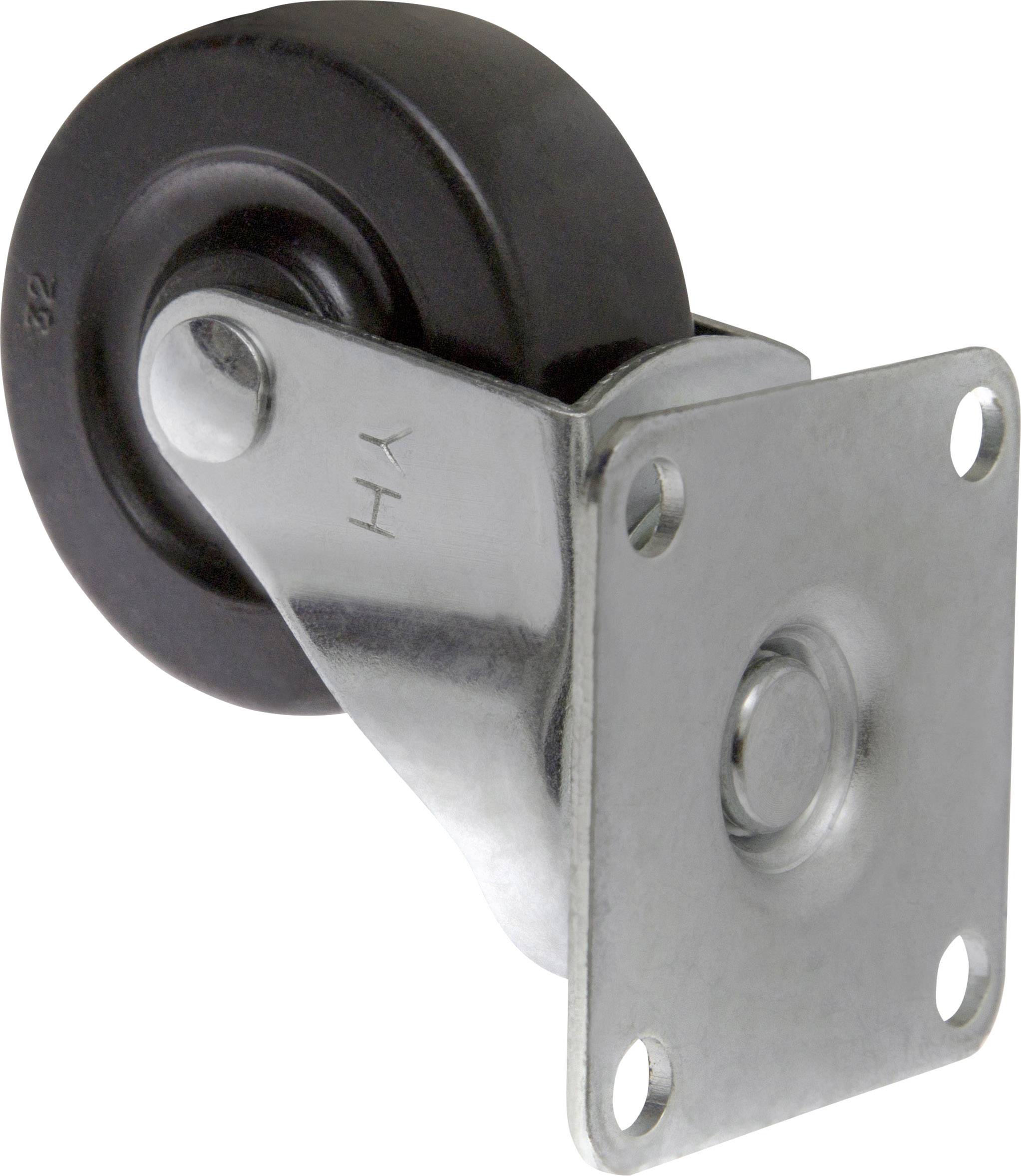 TOOLCRAFT TO-5137884 Lenkrolle mit Anschraubplatte 50mm Gummi Tragfähigkeit (max.): 50kg