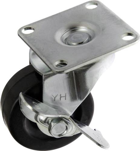 TOOLCRAFT TO-5137887 Lenkrolle 50 mm mit Feststellbremse und Anschraubplatte Tragfähigkeit (max.)