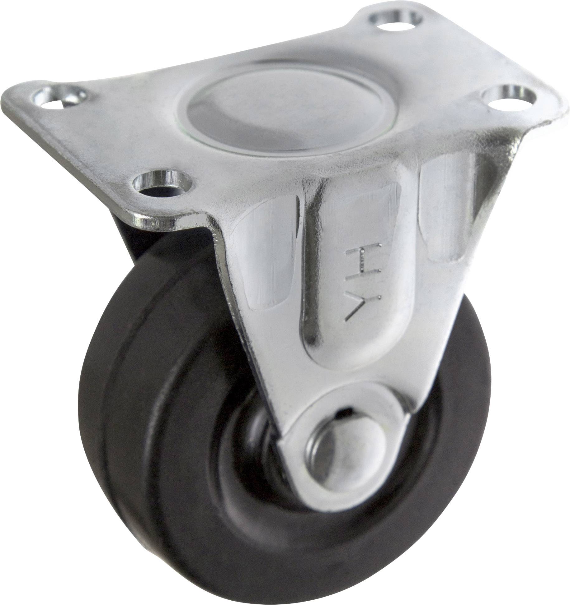 TOOLCRAFT TO-5137890 Bockrolle mit Anschraubplatte 50mm Gummi Tragfähigkeit (max.): 50kg