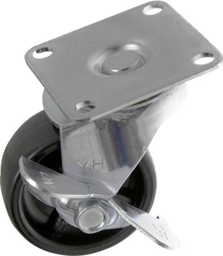 TOOLCRAFT TO-5137896 Lenkrolle mit Feststellbremse und Anschraubplatte 50 mm Tragfähigkeit (max.)